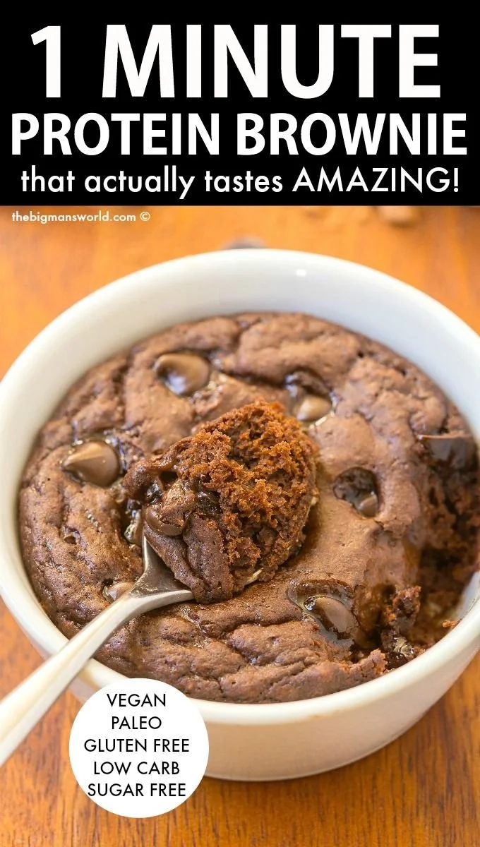 Delicious 1 Minute Protein Brownie - moist and fudgy dessert