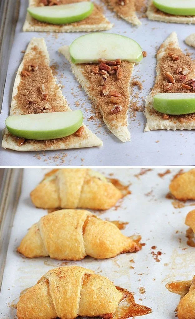 Delicious apple pie bites made with crescent rolls and spiced apple filling