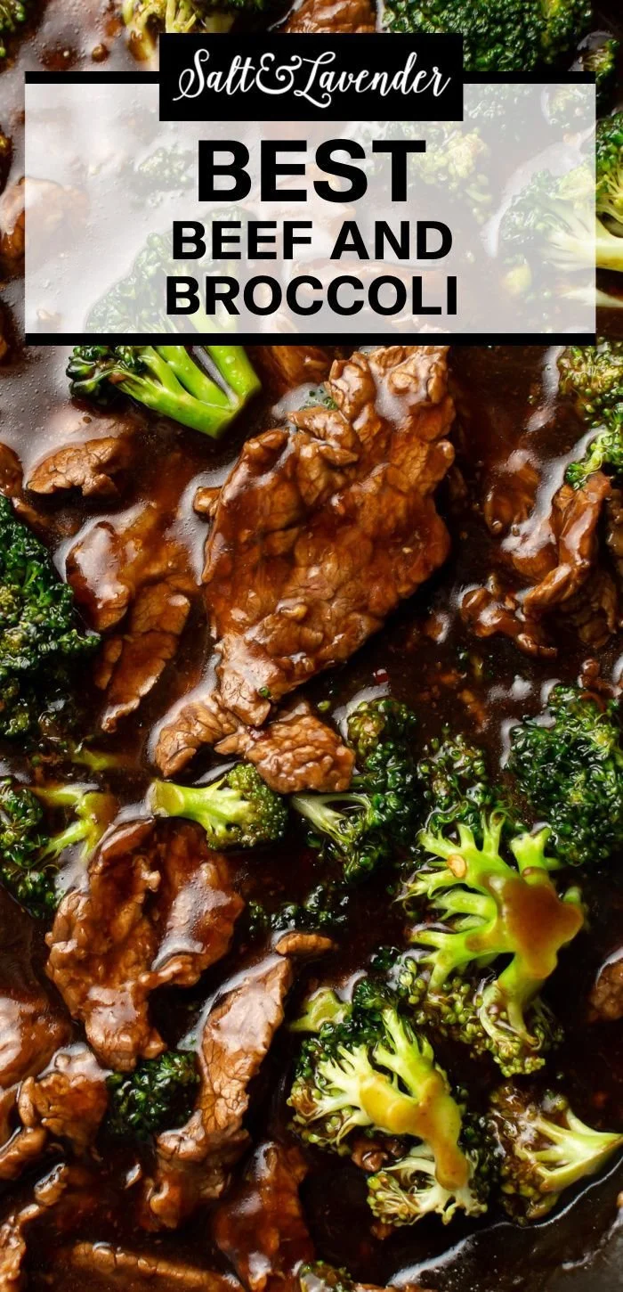 Savory beef and broccoli dish served with rice on a plate.