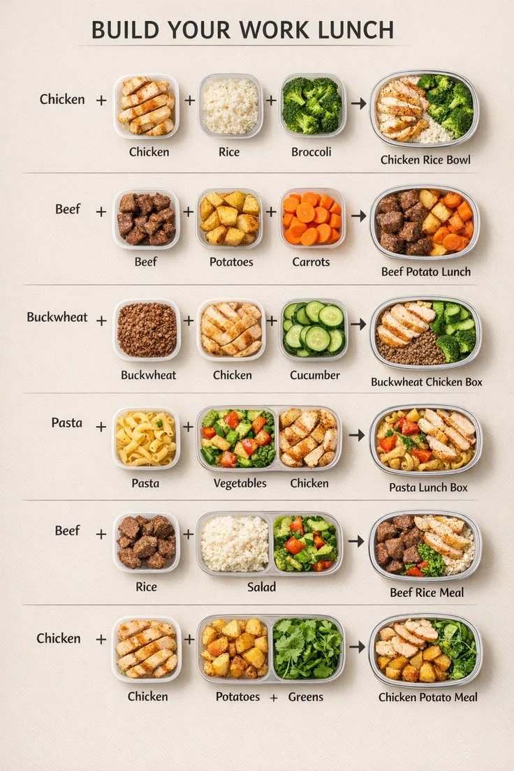 Healthy meal ideas for work lunch featuring nutritious ingredients