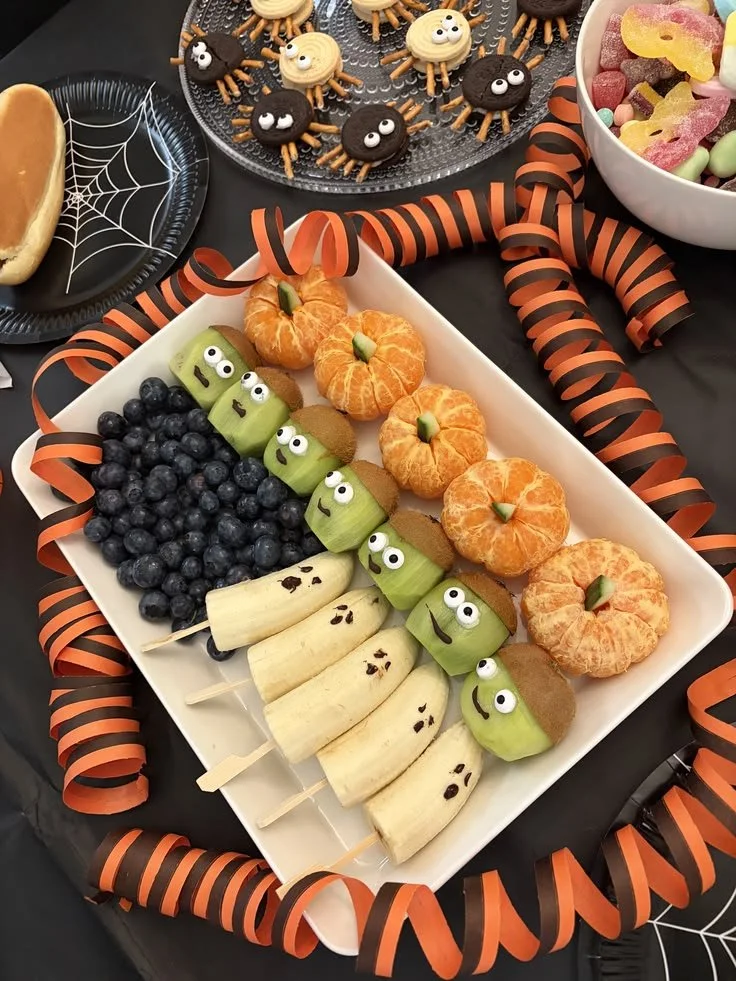 Festive Halloween decorations and costumes for a spooky celebration