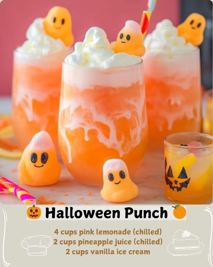 Colorful Halloween Punch in a decorative punch bowl for festive gatherings