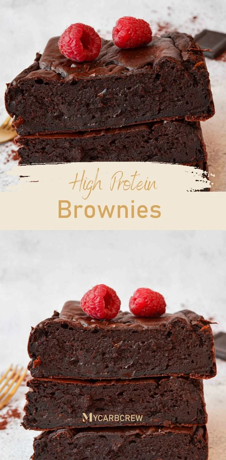 Delicious high protein brownies rich in flavor and packed with nutrients