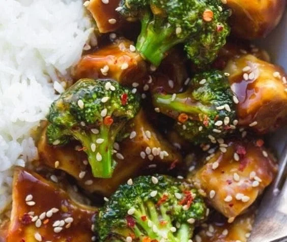 Instant Pot Chinese Chicken and Broccoli served in a bowl