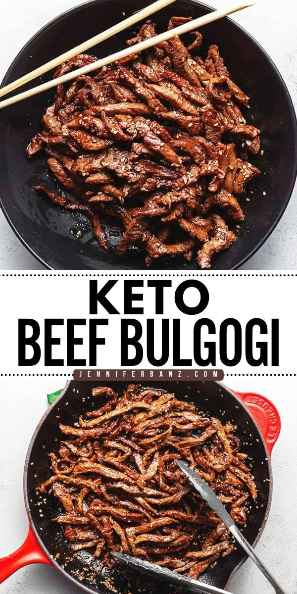 Delicious Keto Beef Bulgogi served with vegetables on a plate