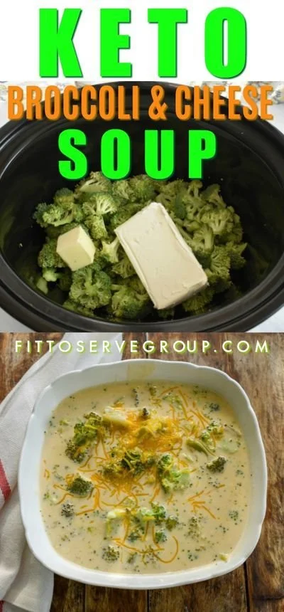 Delicious Keto Broccoli Cheese Soup in a slow cooker, perfect for low-carb diets.