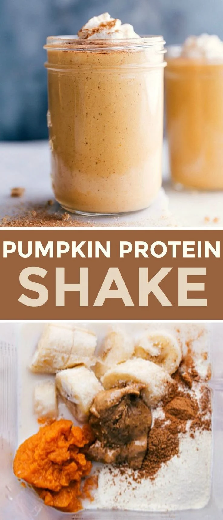 Delicious and nutritious pumpkin protein shake in a glass