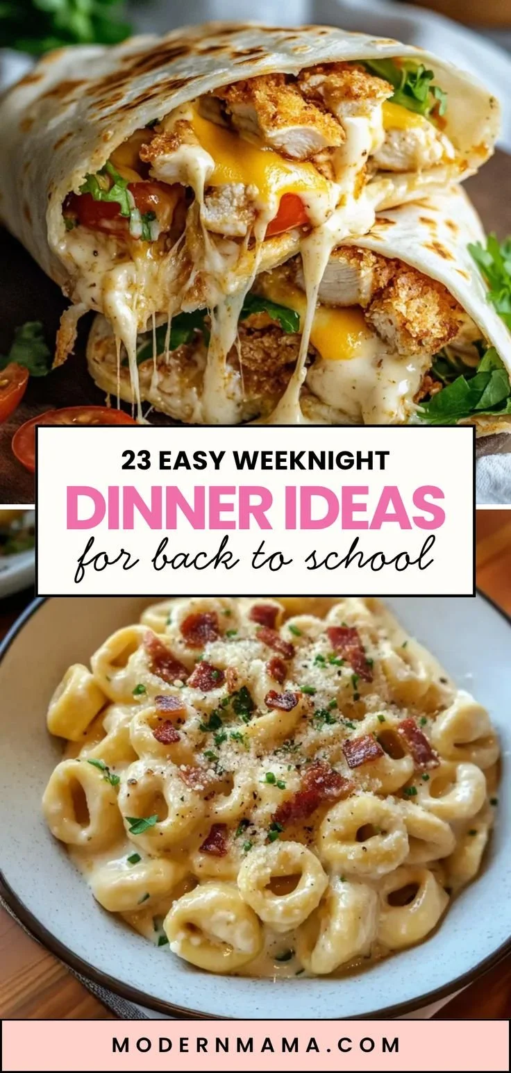 Quick dinner ideas for busy school nights - easy recipes for families