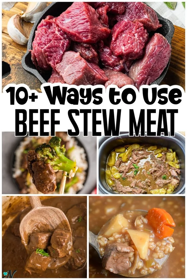 Bowl of hearty stew meat dish with vegetables and herbs