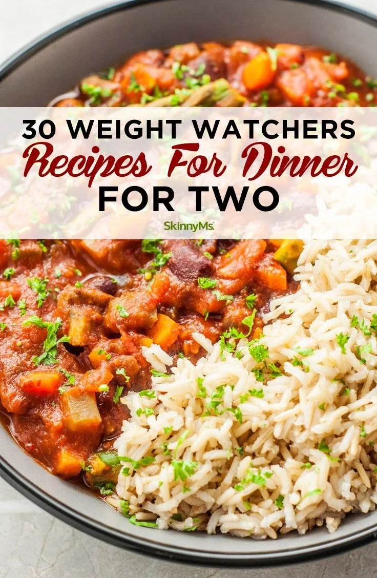 Selection of Weight Watchers recipes for dinner for two